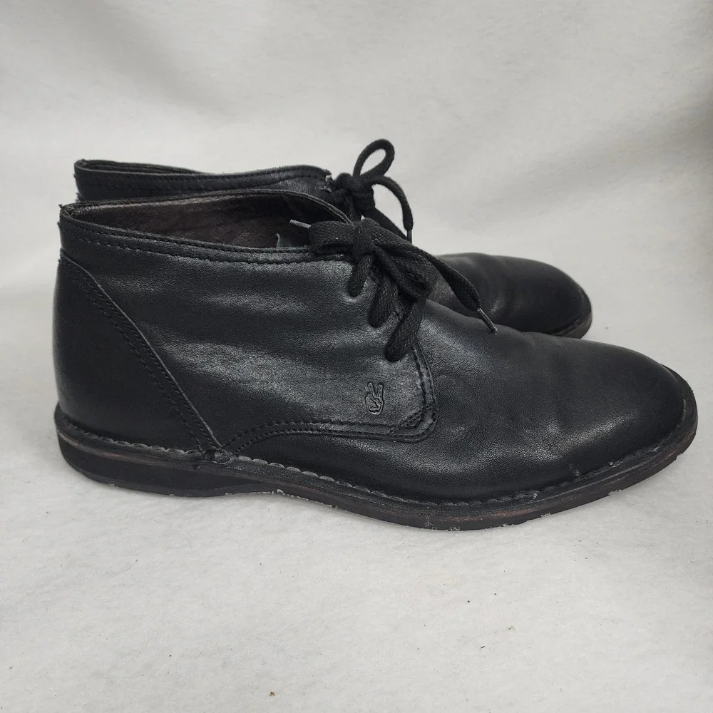 John Varvatos Mens US 10 M Hipster Chukka Boots Black Leather Lace Up Ankle